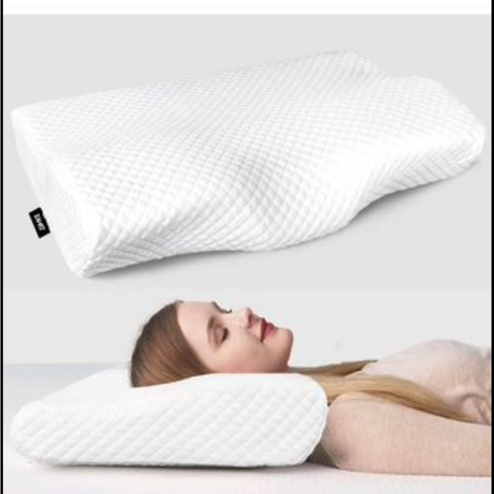 ⭐️ Contour Memory Foam Pillow for Neck Relief,